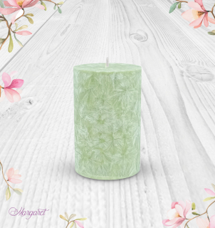 Svíčka Válec 0 (8 cm) – Olivová / Bergamot a Verbena / Květinka